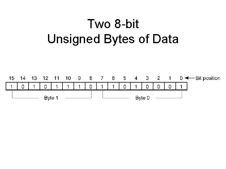 Two 8 -bit Unsigned Bytes of Data 