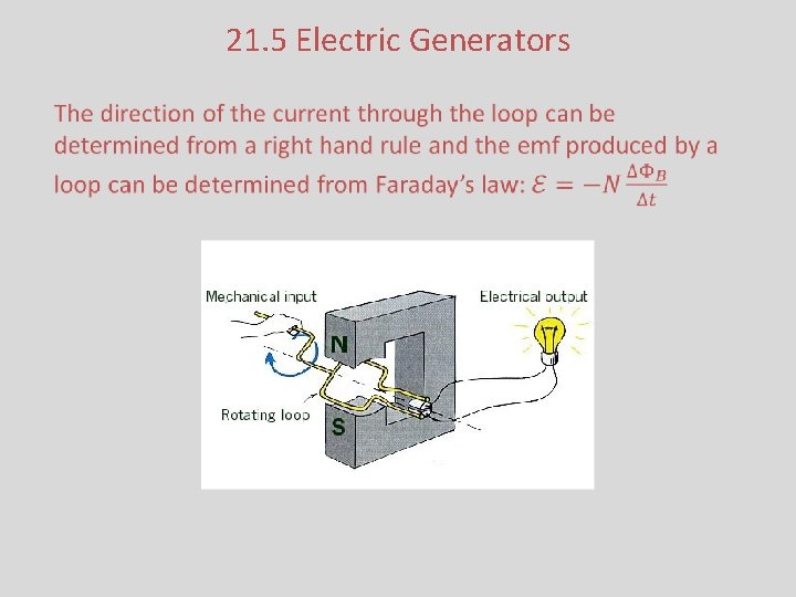 21. 5 Electric Generators 