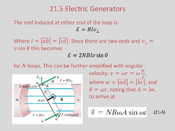 21. 5 Electric Generators (21 -5) 