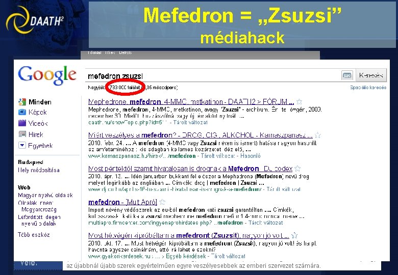 Mefedron = „Zsuzsi” médiahack 