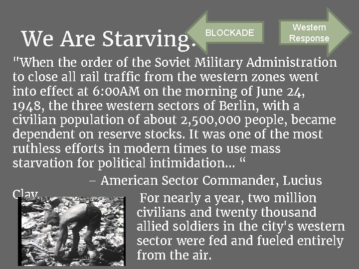 We Are Starving! BLOCKADE Western Response "When the order of the Soviet Military Administration