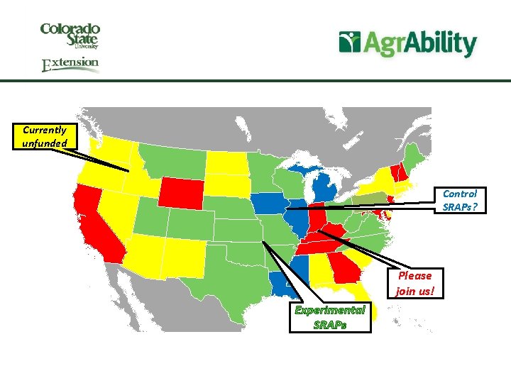 Currently unfunded Control SRAPs? Please join us! Experimental SRAPs 