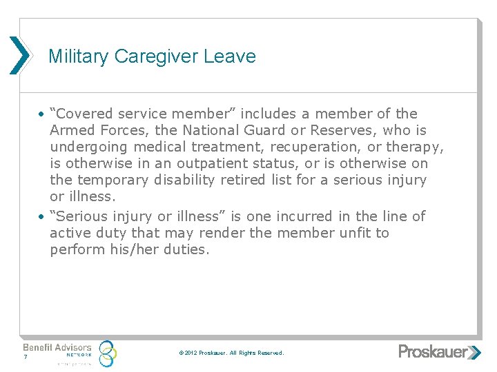 Military Caregiver Leave • “Covered service member” includes a member of the Armed Forces,