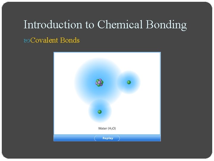 Introduction to Chemical Bonding Covalent Bonds 