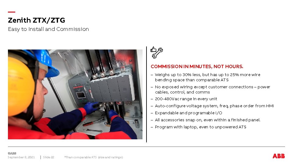— Zenith ZTX/ZTG Easy to Install and Commission COMMISSION IN MINUTES, NOT HOURS. –