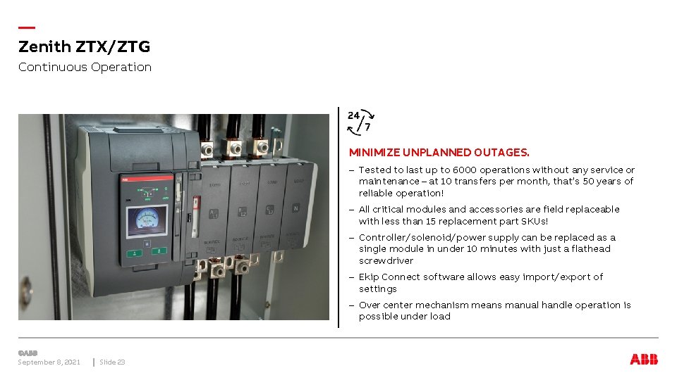 — Zenith ZTX/ZTG Continuous Operation MINIMIZE UNPLANNED OUTAGES. – Tested to last up to