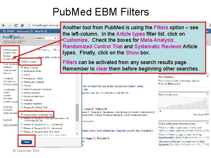 Pub. Med EBM Filters Another tool from Pub. Med is using the Filters option