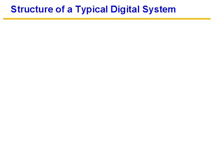 Structure of a Typical Digital System 