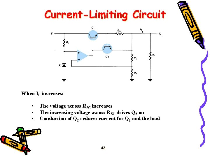 Current-Limiting Circuit When IL increases: • • • The voltage across RSC increases The