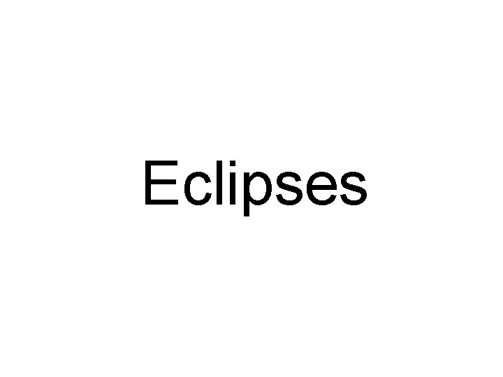 Eclipses 