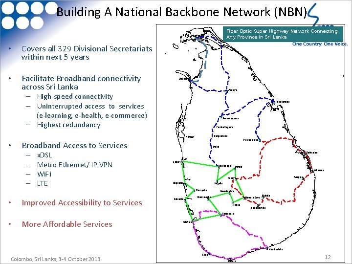 Building A National Backbone Network (NBN) Fiber Optic Super Highway Network Connecting Any Province