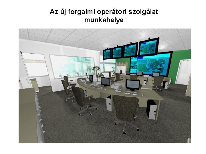 Az új forgalmi operátori szolgálat munkahelye 