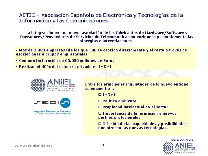 AETIC – Asociación Española de Electrónica y Tecnologías de la Información y las Comunicaciones
