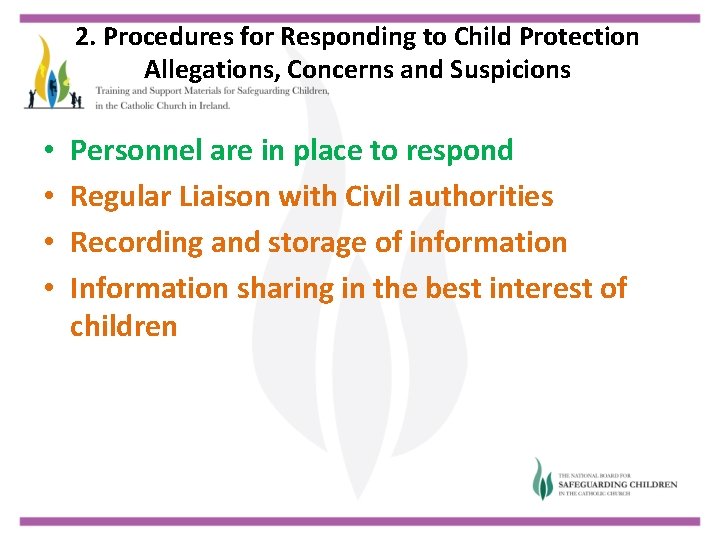 2. Procedures for Responding to Child Protection Allegations, Concerns and Suspicions • • Personnel