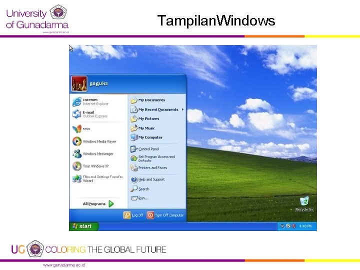Tampilan. Windows 