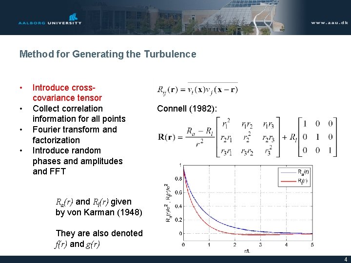 Method for Generating the Turbulence • • Introduce crosscovariance tensor Collect correlation information for