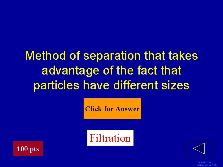 Method of separation that takes advantage of the fact that particles have different sizes
