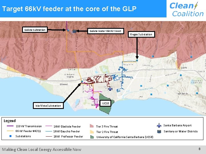 Target 66 k. V feeder at the core of the GLP Goleta Substation Goleta