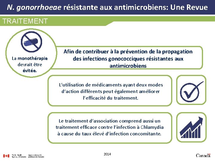 N. gonorrhoeae résistante aux antimicrobiens: Une Revue TRAITEMENT La monothérapie devrait être évitée. Afin