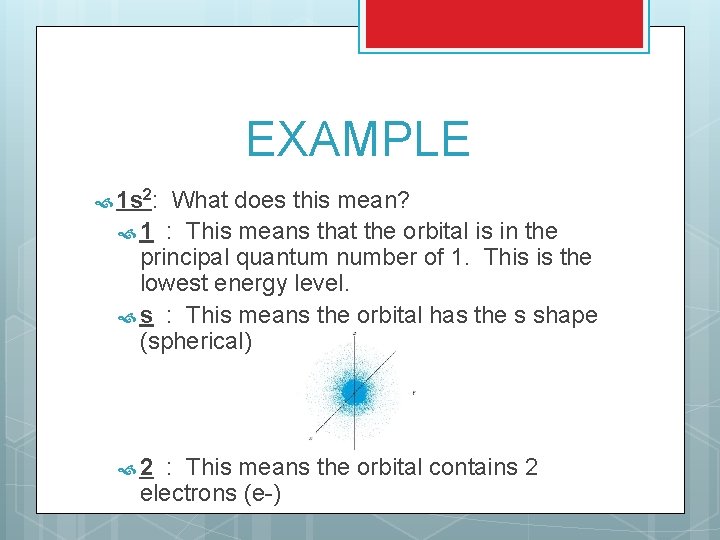 EXAMPLE 1 s 2: What does this mean? 1 : This means that the