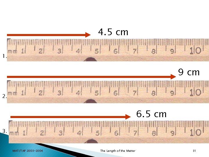 4. 5 cm 1. 9 cm 2. 6. 5 cm 3. MAT/TAP 2003 -2004