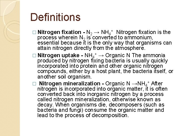 Biogeochemical Nitrogen Cycle By Patrick Greenwood Tyler Morris