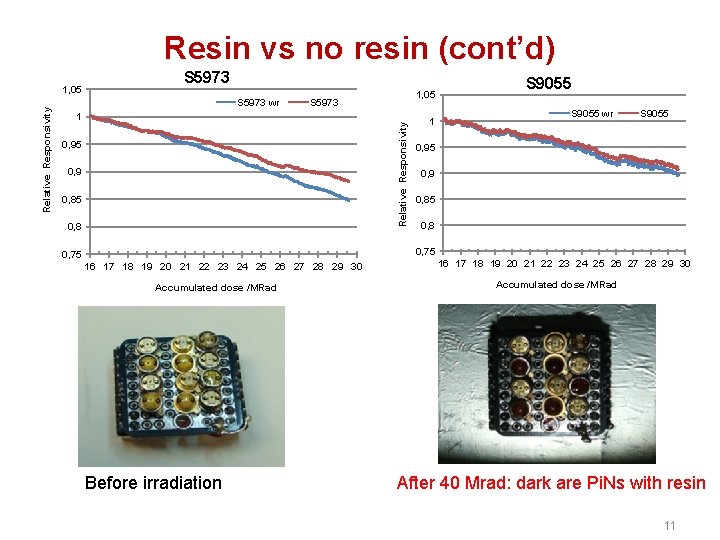 Resin vs no resin (cont’d) S 5973 wr 1, 05 S 5973 1 Relative