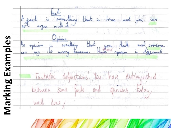 Marking Examples 