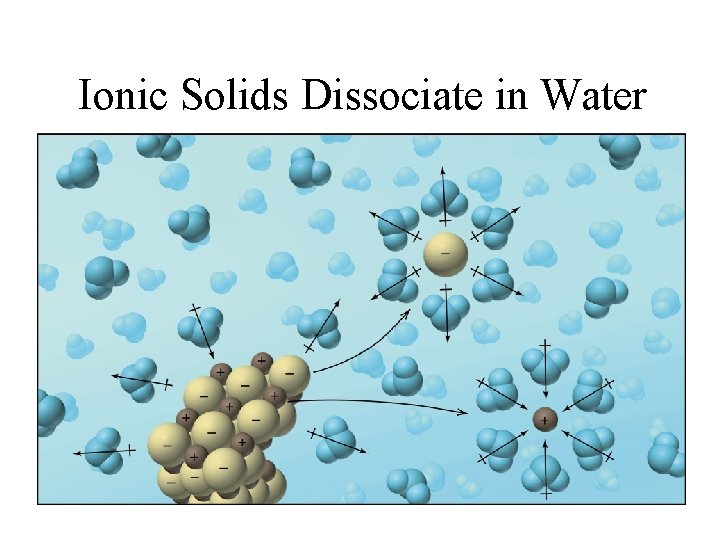Ionic Solids Dissociate in Water 