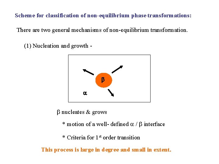 Scheme for classification of non-equilibrium phase transformations: There are two general mechanisms of non-equilibrium