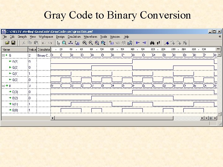 Gray Code to Binary Conversion Gray Code to Binary Conversion