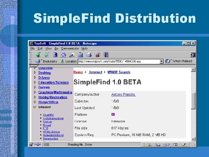 Simple. Find Distribution 