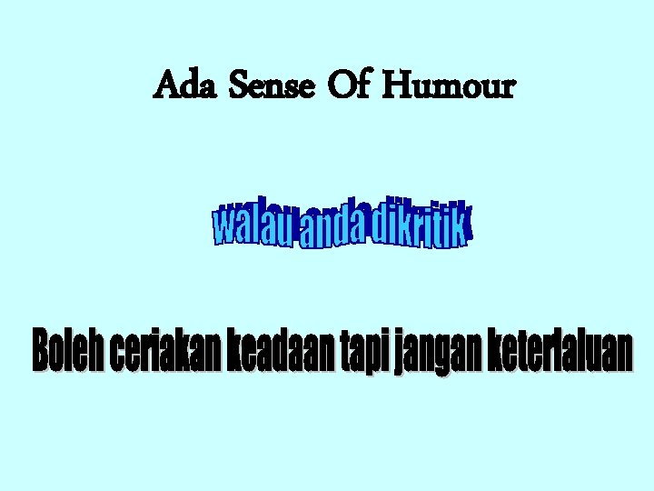 Ada Sense Of Humour 