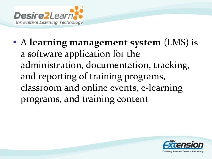 A learning management system (LMS) is a software application for the administration, documentation, A learning management system (LMS) is a software application for the administration, documentation,