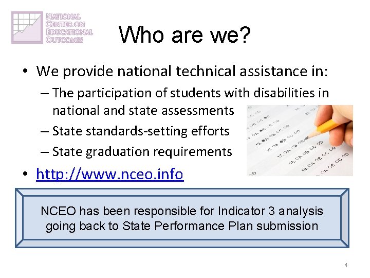 Who are we? • We provide national technical assistance in: – The participation of