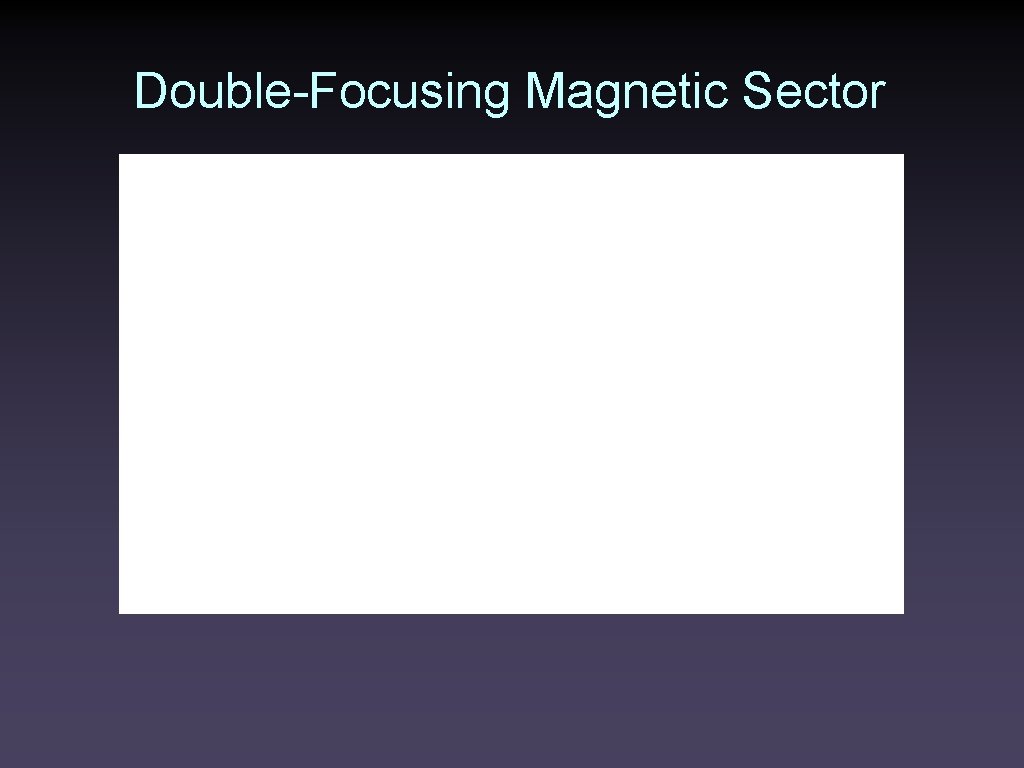 Double-Focusing Magnetic Sector 