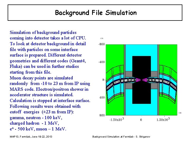 Background File Simulation of background particles coming into detector takes a lot of CPU.