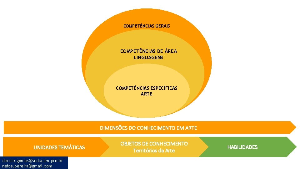 COMPETÊNCIAS GERAIS COMPETÊNCIAS DE ÁREA LINGUAGENS COMPETÊNCIAS ESPECÍFICAS ARTE DIMENSÕES DO CONHECIMENTO EM ARTE