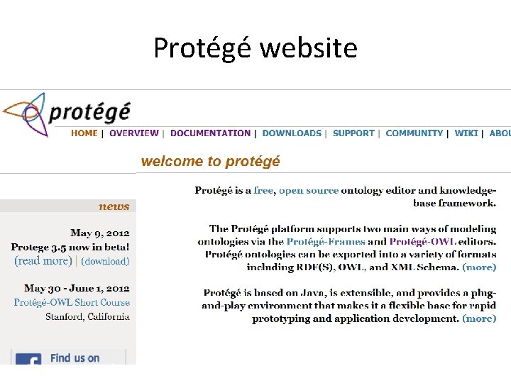 Protégé website 