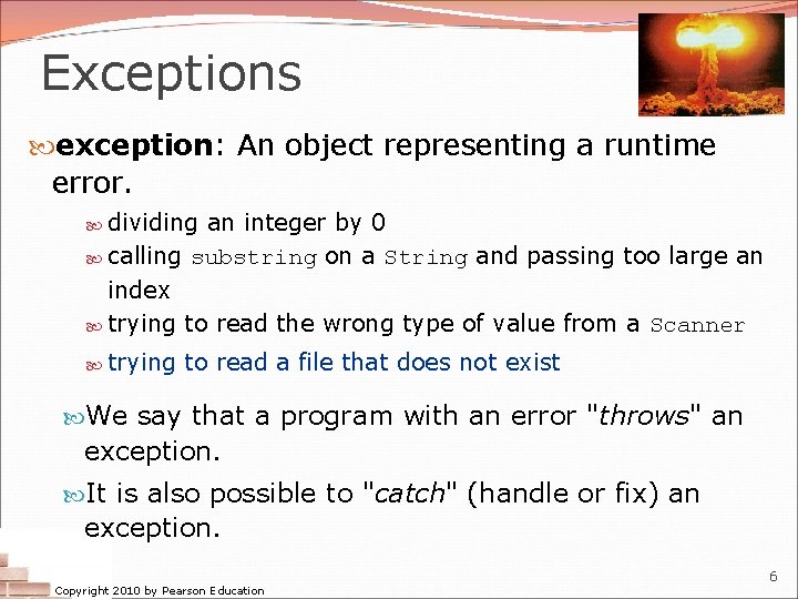 Exceptions exception: An object representing a runtime error. dividing an integer by 0 calling Exceptions exception: An object representing a runtime error. dividing an integer by 0 calling