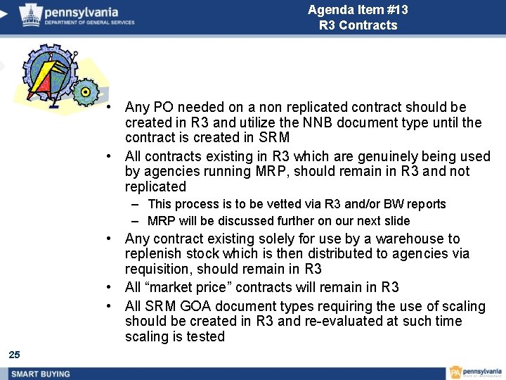 Agenda Item #13 R 3 Contracts • Any PO needed on a non replicated