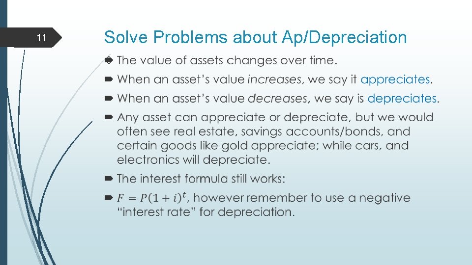 11 Solve Problems about Ap/Depreciation 