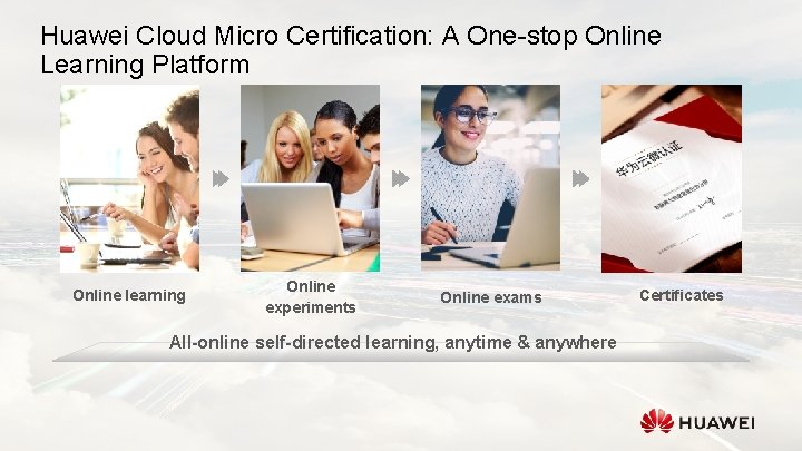 Huawei Cloud Micro Certification: A One-stop Online Learning Platform Online learning Online experiments Online