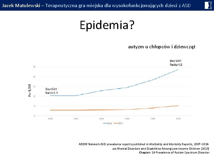 Jacek Matulewski – Terapeutyczna gra miejska dla wysokofunkcjonujących dzieci z ASD Epidemia? autyzm u