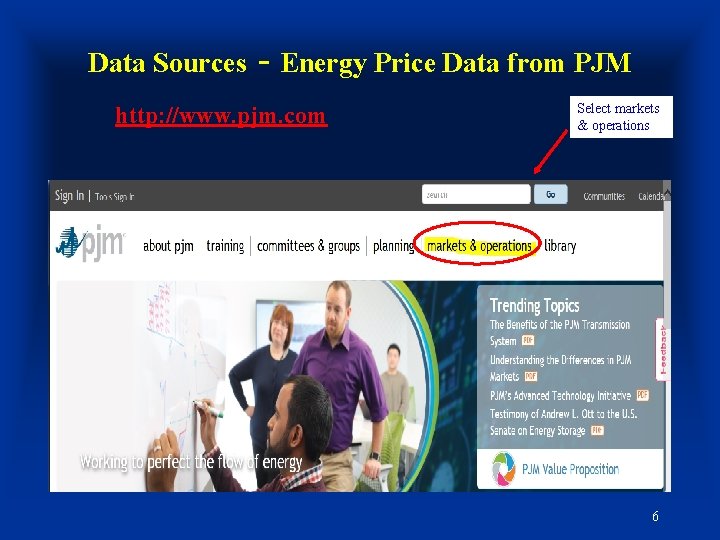 Data Sources - Energy Price Data from PJM http: //www. pjm. com Select markets