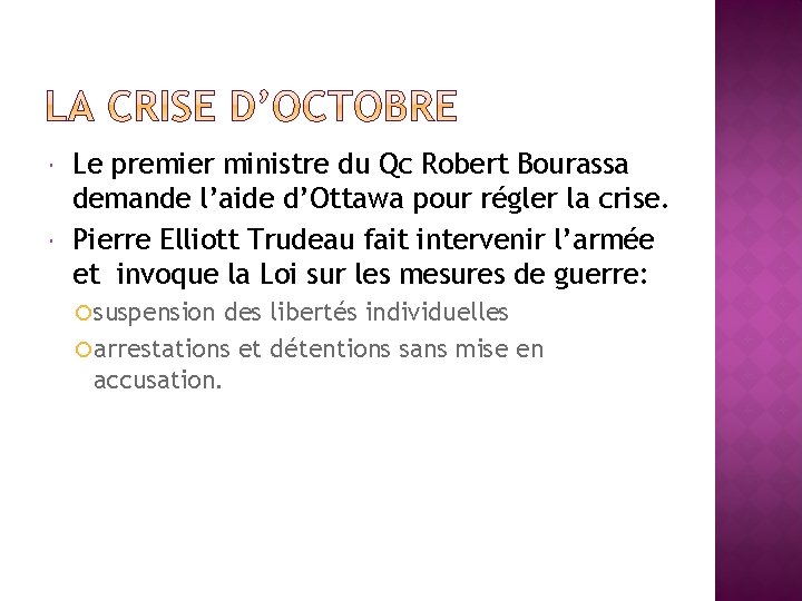  Le premier ministre du Qc Robert Bourassa demande l’aide d’Ottawa pour régler la
