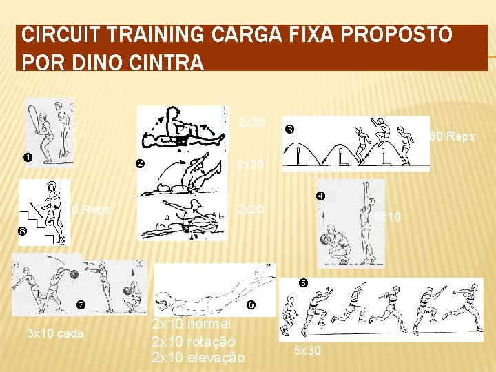 CIRCUIT TRAINING CARGA FIXA PROPOSTO POR DINO CINTRA 1 x 3´ 1 x 2´