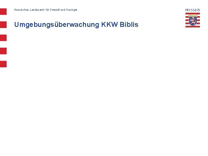 Hessisches Landesamt für Umwelt und Geologie Umgebungsüberwachung KKW Biblis 