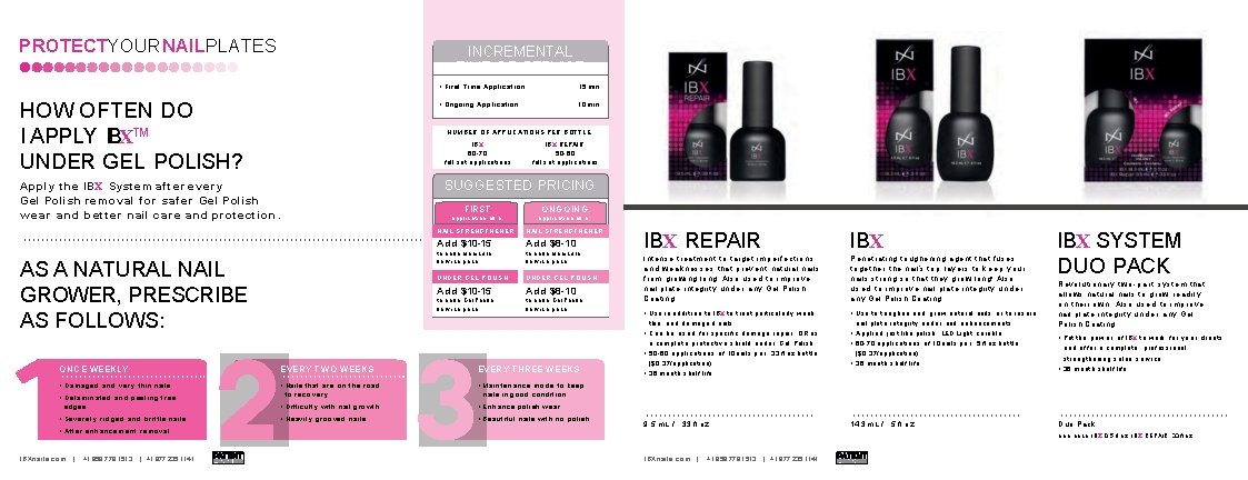 PROTECTYOURNAILPLATES INCREMENTAL TIME OF SERVICE HOW OFTEN DO I APPLY IBX™ UNDER GEL POLISH?