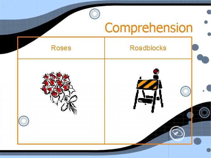 Comprehension Roses Roadblocks 